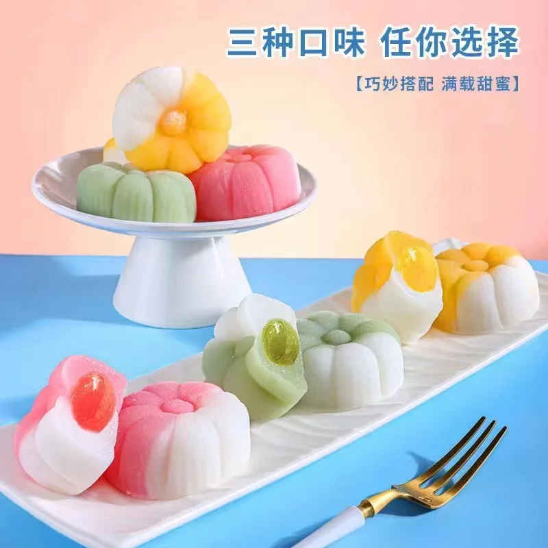Mochi Mooncake assortment on serving plates